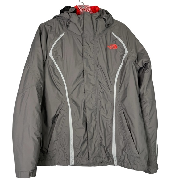 The North Face Jackets & Blazers - The North Face Coat Women's M Gray Coral Hyvent 3 In 1 Ski Jacket Hooded Zipper